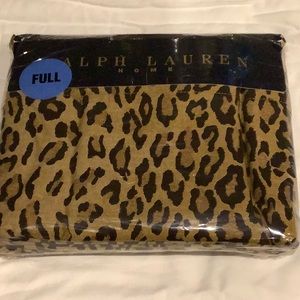 Vintage Ralph Lauren Aragon Leopard Full Flat Sheet